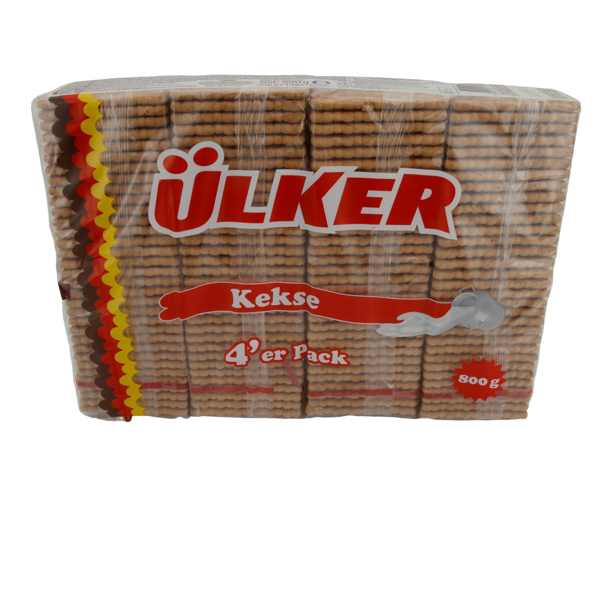 Kekse Ülker | Gebäck | Knusprige klassische Butterkekse im 4´er Pack | 800 g UELKER
